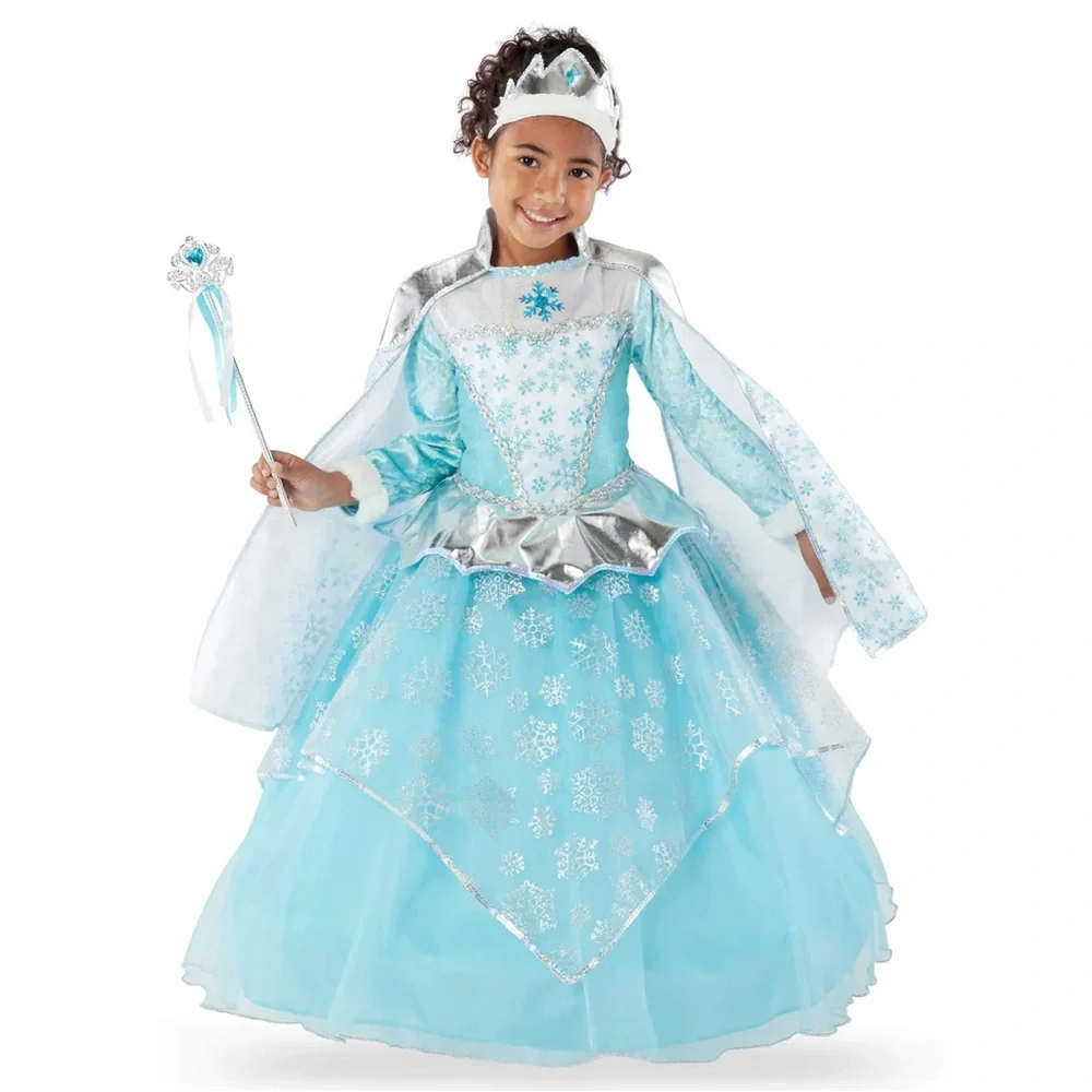 Elsa Snow Princess Costume Dress for Kids - Size 3-4T